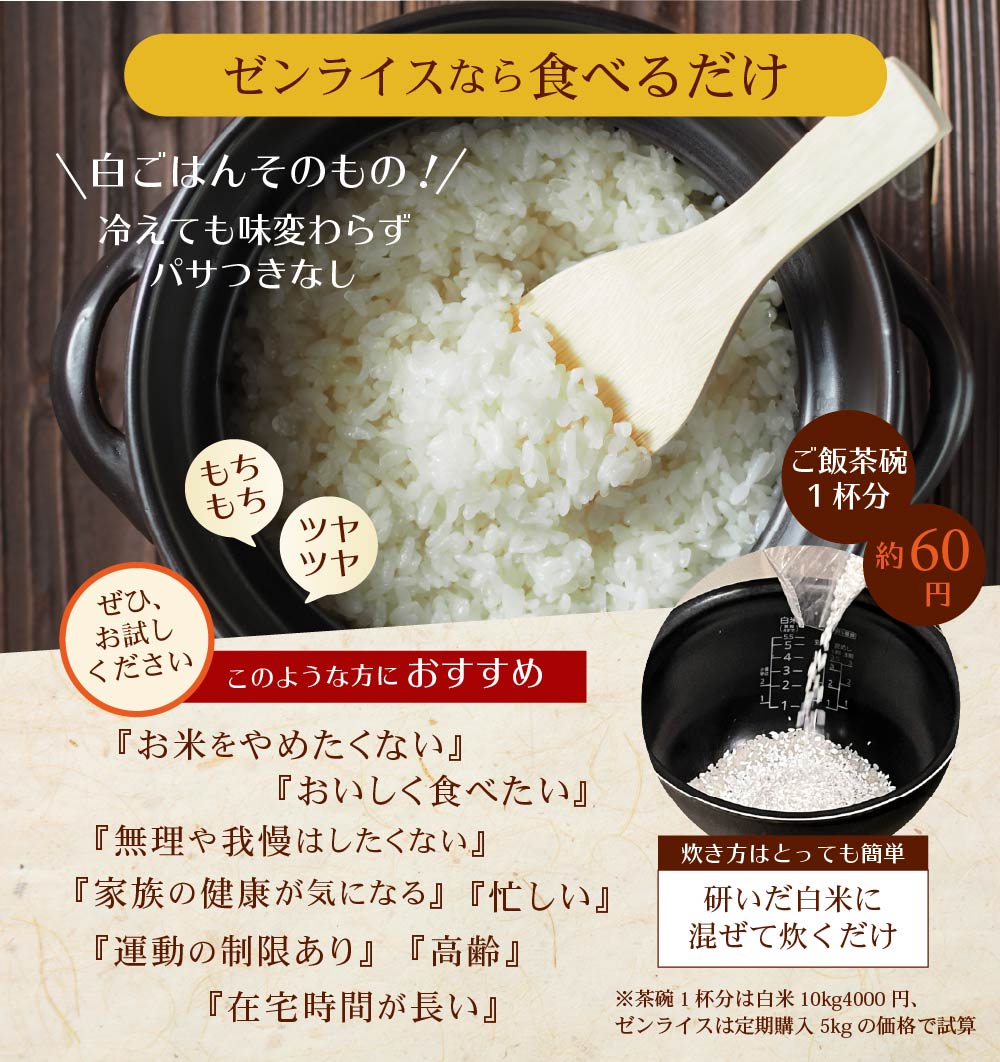 ゼンライスなら食べるだけ