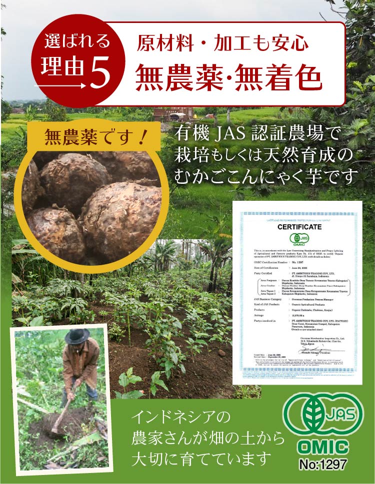 理由5無農薬・無着色