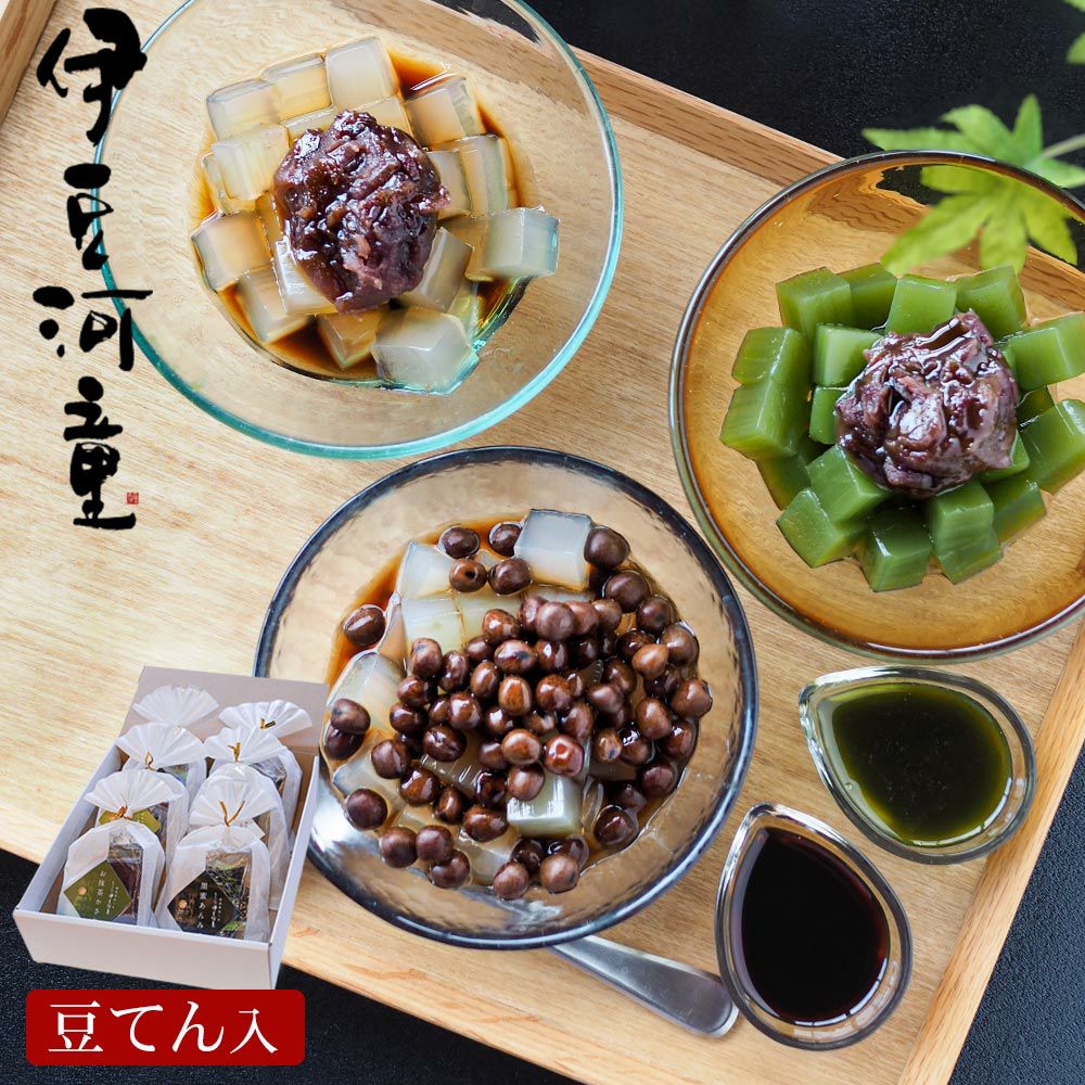 ギフト プレゼントにも あんみつ6個 豆てん お抹茶かさね あんみつ