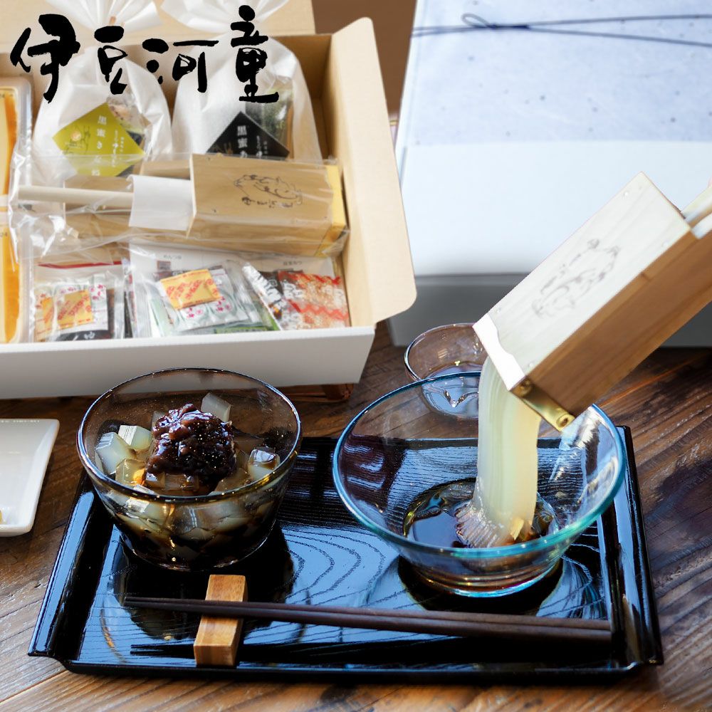 柿田川名水 ところてん あんみつ2個 特製突き棒付き スイーツ セット